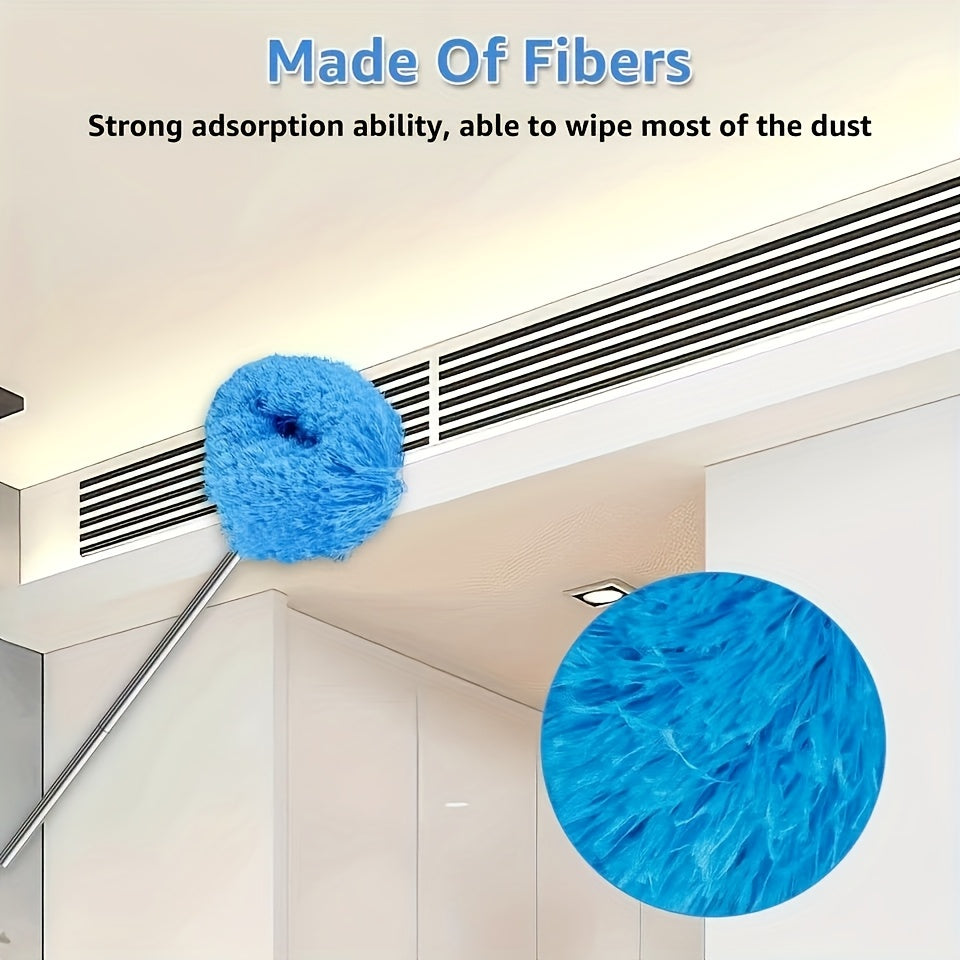 Ceiling Dusting Mop with Detachable Brush Head - Home Dusting Mop with Telescopic Pole, Ceiling Fan Duster - Suitable for Home and RV Use