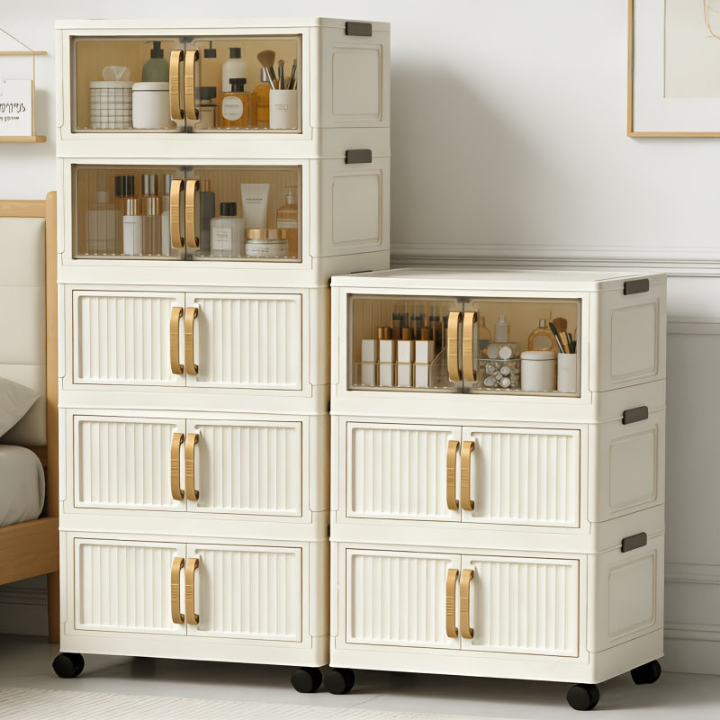 Foldable Storage Cabinet with Drawers | Space-Saving Organizer
