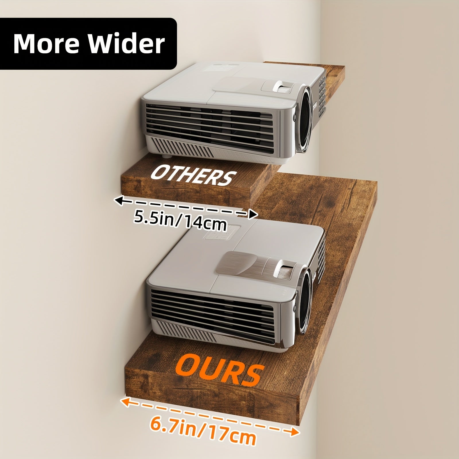 Floating Wall Shelves | Set of 2, 4, or 6 | Rustic Wood, Multiple Sizes & Colors