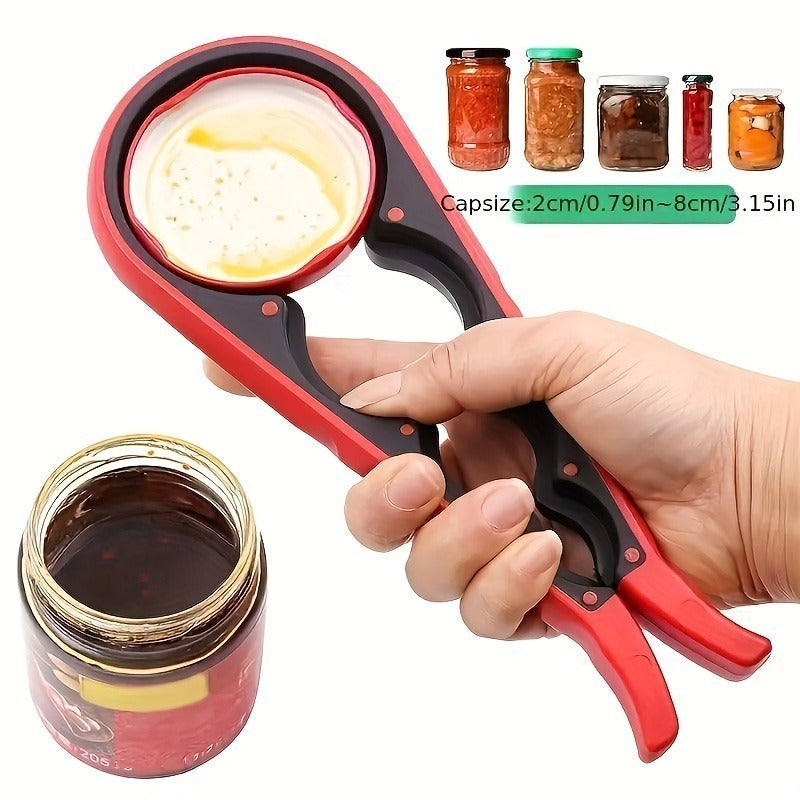 4-in-1 Multi-Size Jar & Bottle Opener | Non-Slip, Labor-Saving