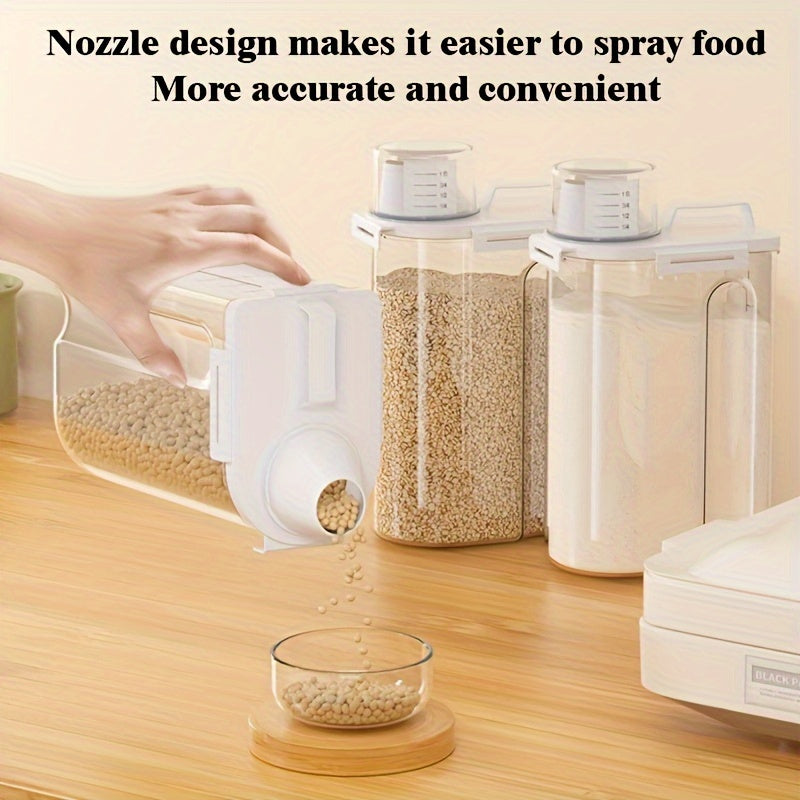 Airtight Rice & Grain Storage Containers | Set of 4 with Measuring Cup