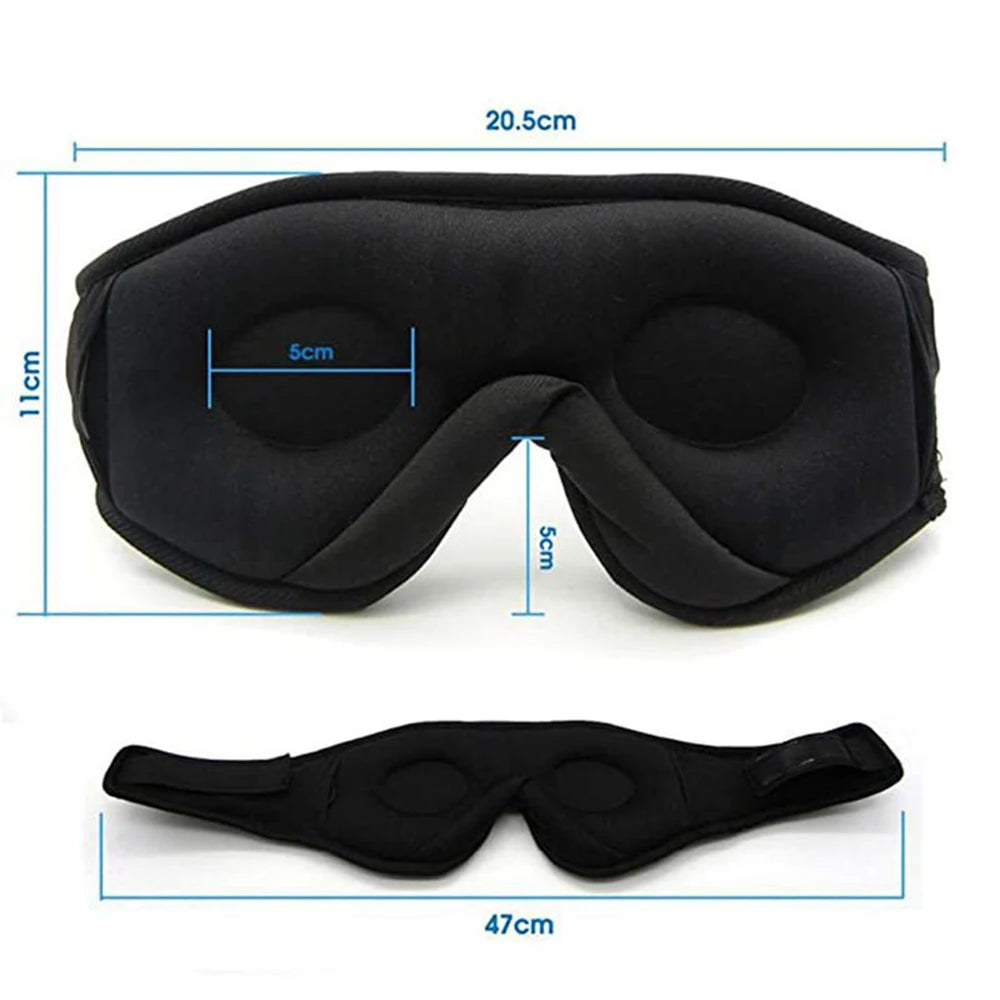 Bluetooth Sleep Mask with Built-In HD Speakers – 3D Eye Mask Headphones
