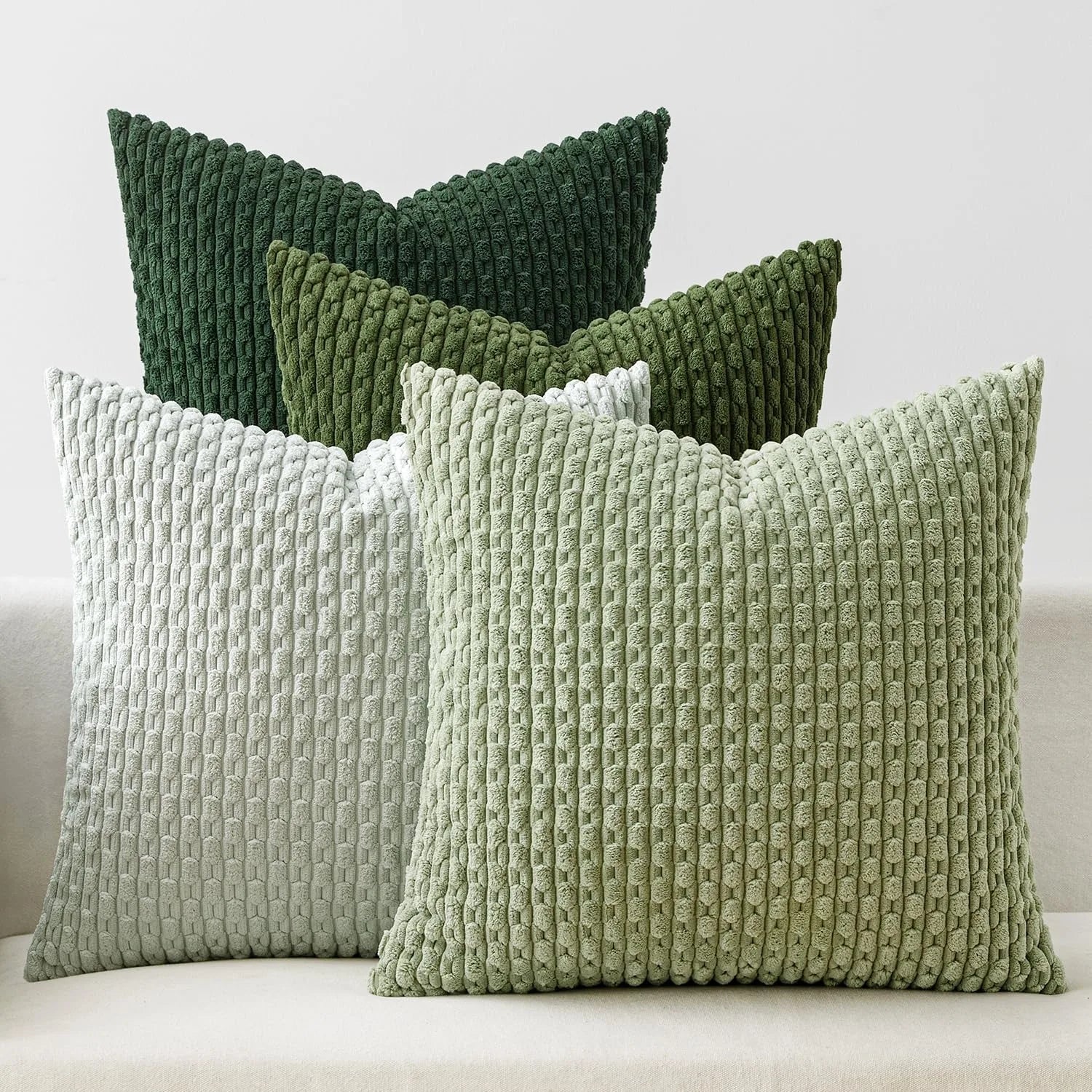 Decorative Throw Pillow Covers | Corduroy Farmhouse Boho Style
