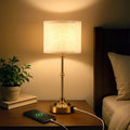 Cordless Rechargeable Table Lamp | 3-Level Dimmable, Fabric Shade
