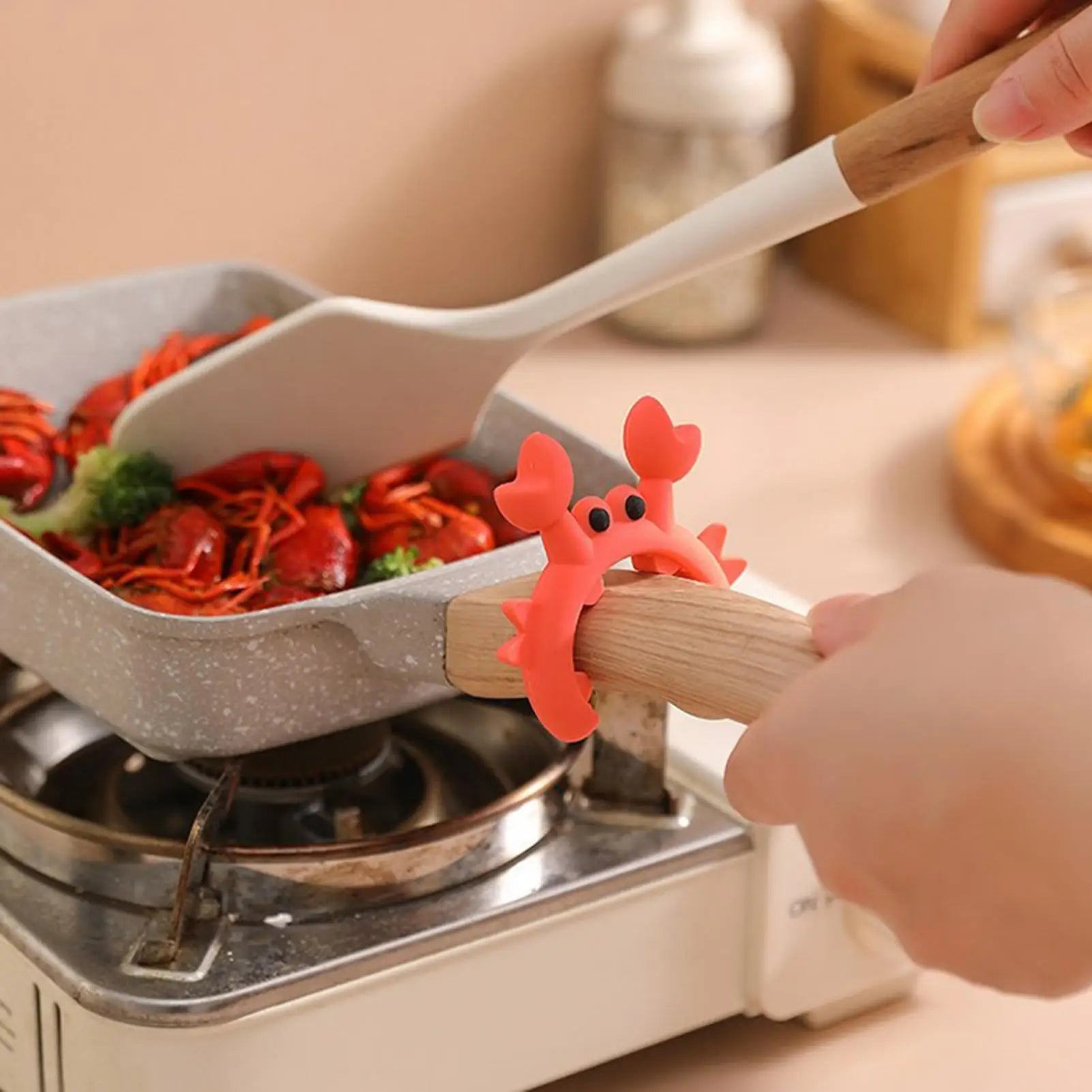 Crab Shaped Silicone Utensil Rest & Spoon Holder