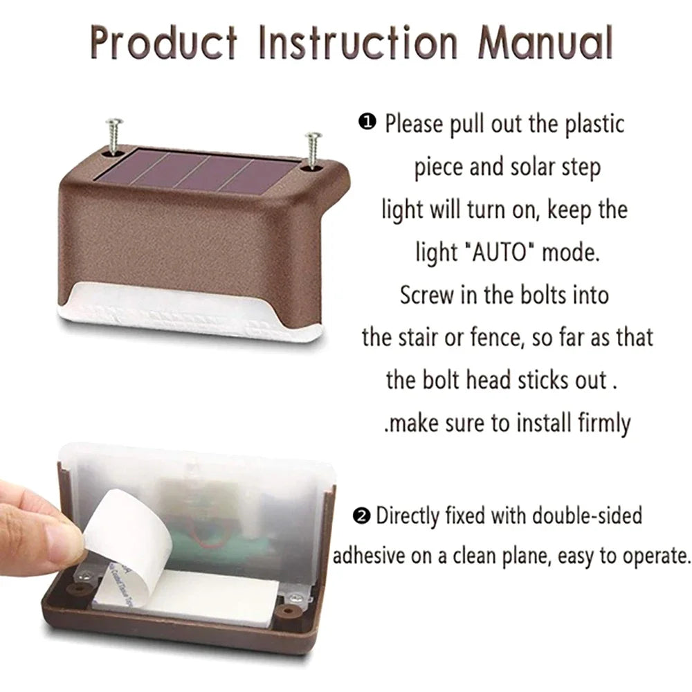 Outdoor Solar Step Lights – Waterproof LED Stair & Path Lighting