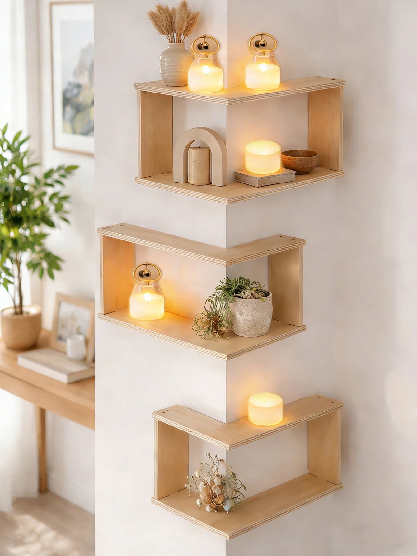 Floating Corner Shelf