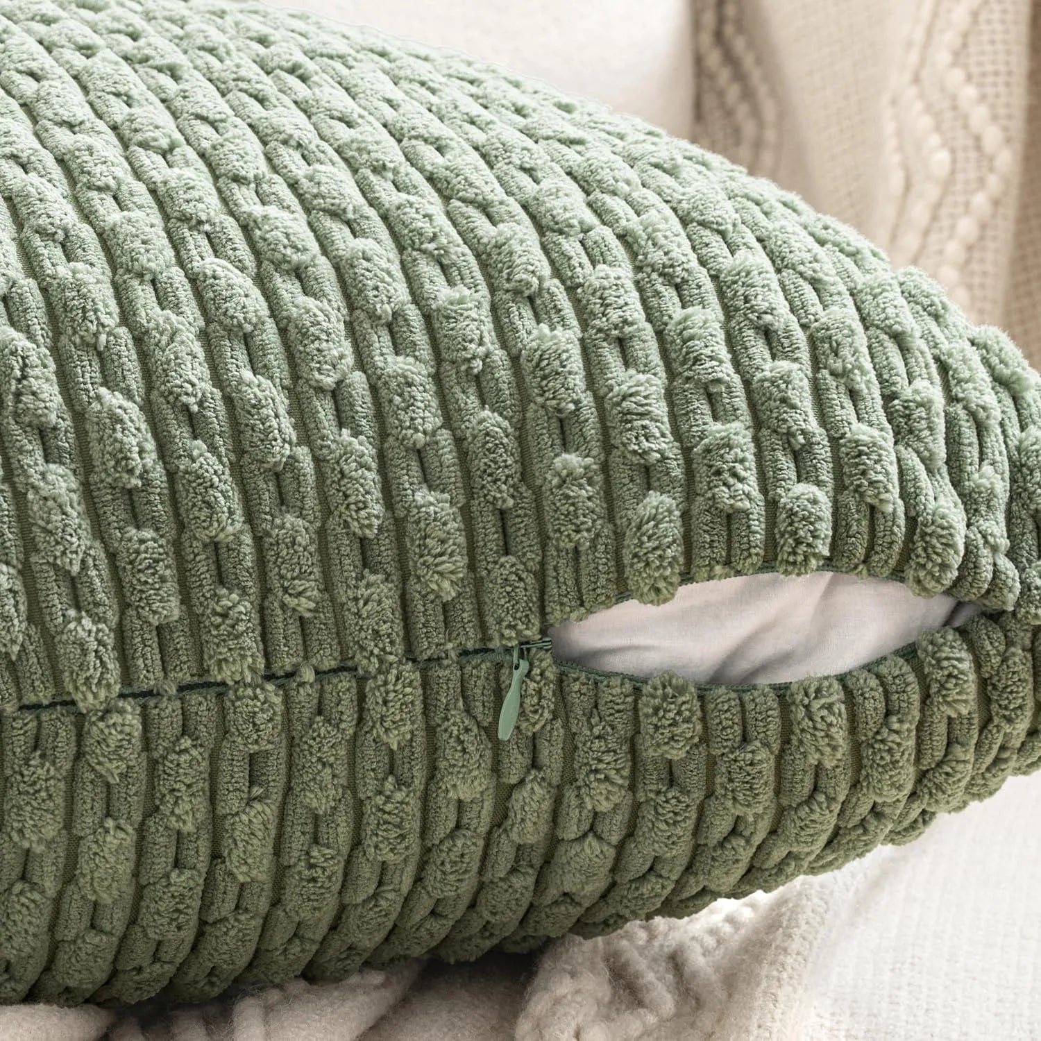 Decorative Throw Pillow Covers | Corduroy Farmhouse Boho Style