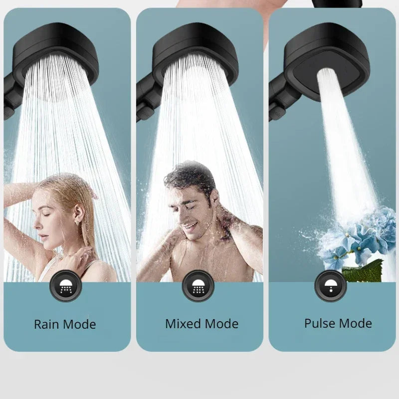 High Pressure Shower Head – 3-Mode Water Saving, Handheld