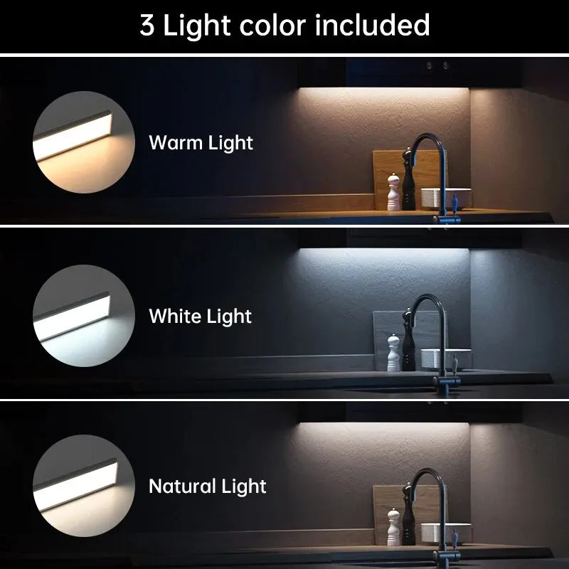 LED Motion Sensor Under-Cabinet Night Light | USB Rechargeable