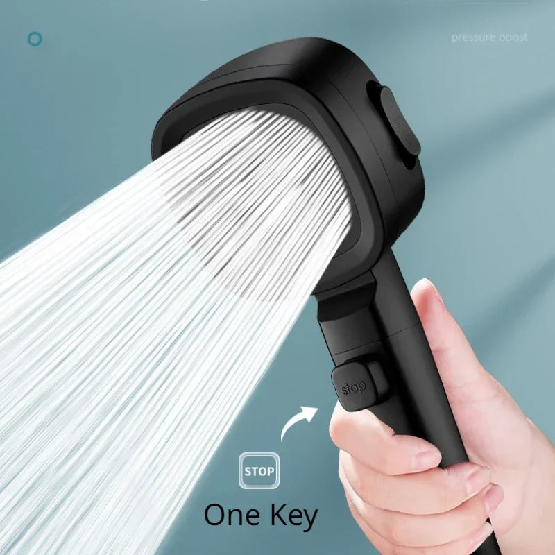 High Pressure Shower Head – 3-Mode Water Saving, Handheld
