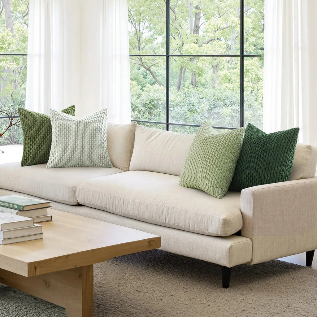 Decorative Throw Pillow Covers | Corduroy Farmhouse Boho Style