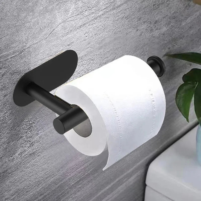 Adhesive Toilet Paper Holder – No-Drill Stainless Steel
