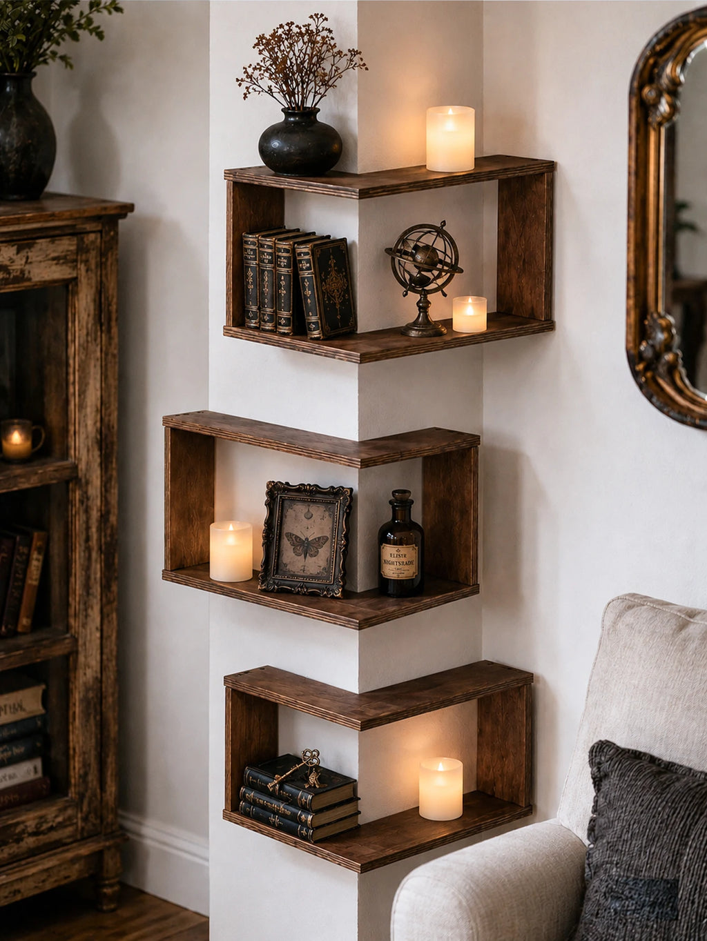 Floating Corner Shelf