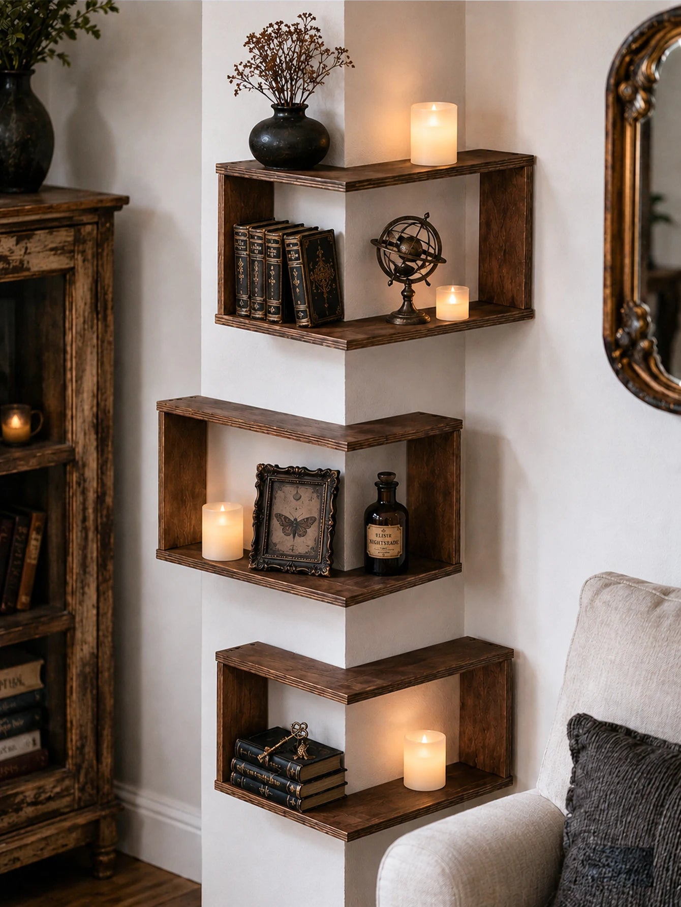 Floating Corner Shelf