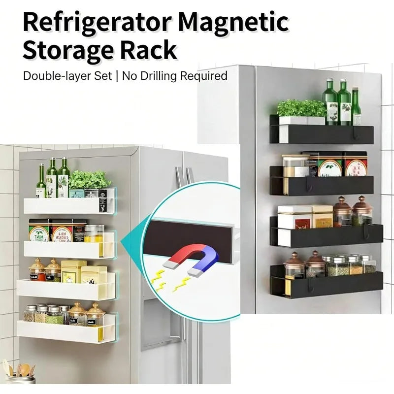 Magnetic Spice Rack Organizer for Fridge & Oven