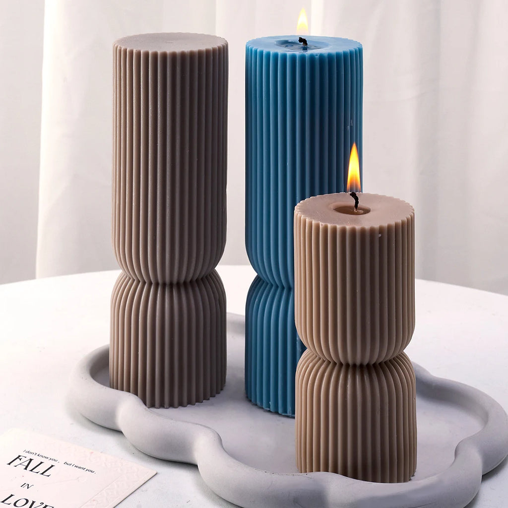 Nordic Cylindrical Candle Silicone Mold