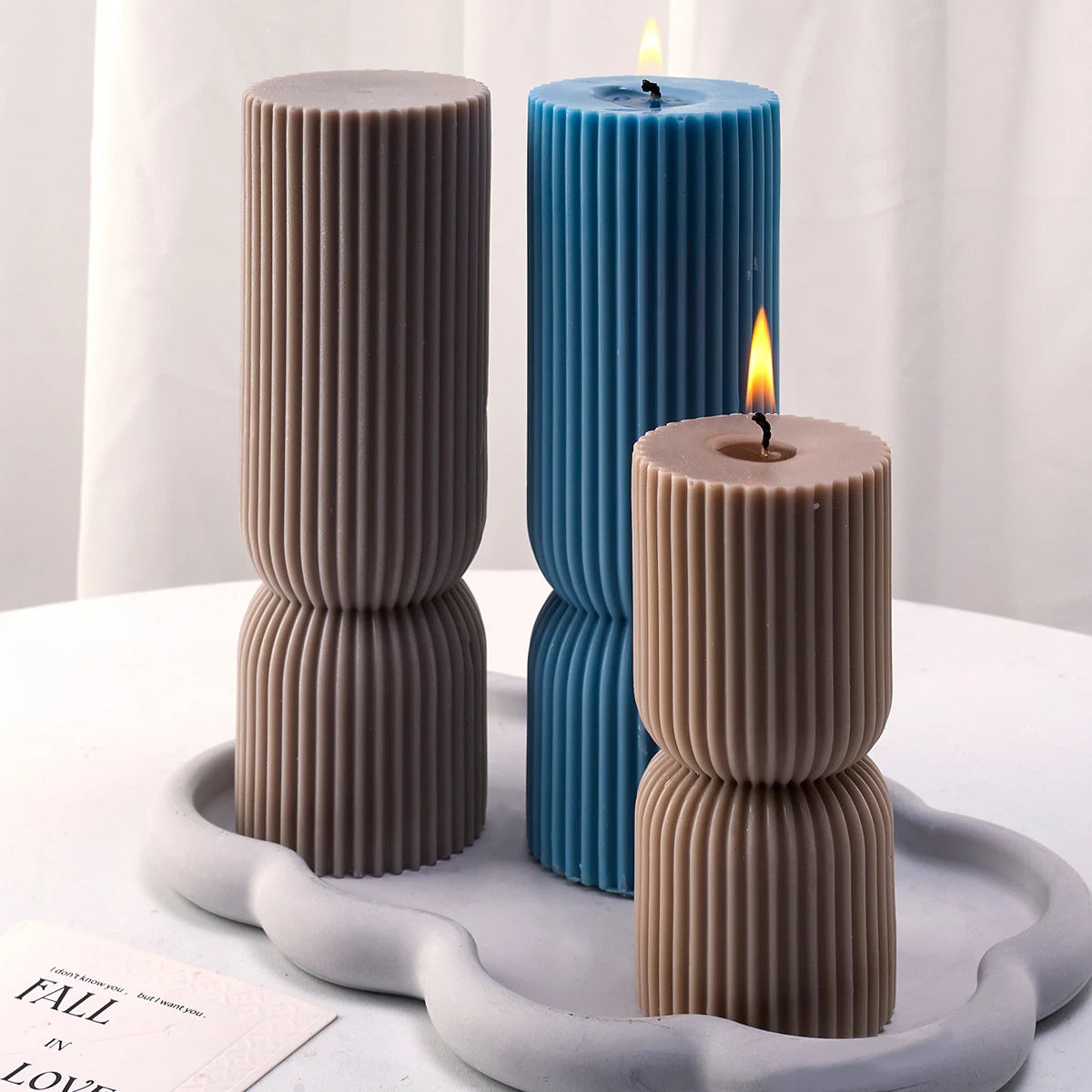 Nordic Cylindrical Candle Silicone Mold