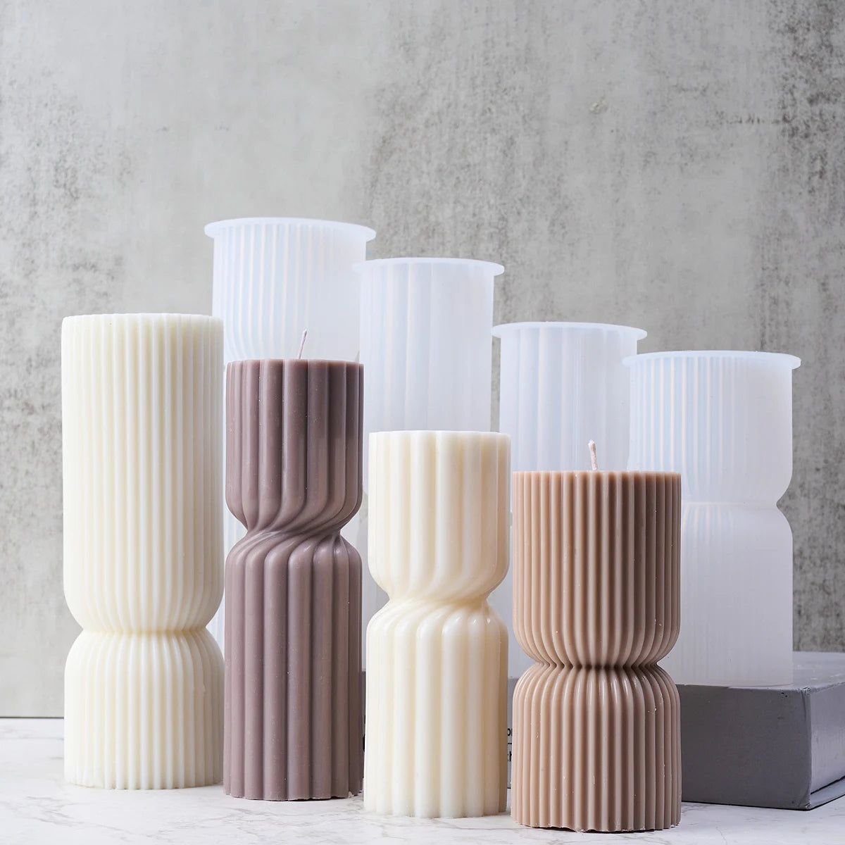 Nordic Cylindrical Candle Silicone Mold