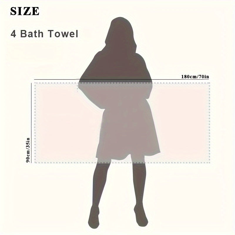 Oversized Bath Towels Set of 4 | 35"x70" XL Microfiber Bath Sheets